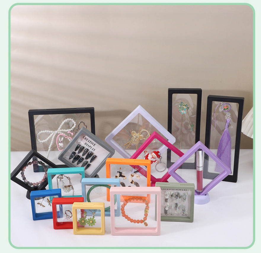 Clear PE Floating Jewelry Display Box